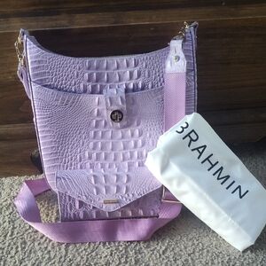 Brahmin Lavender Crossbody Bag with Matching Wallet